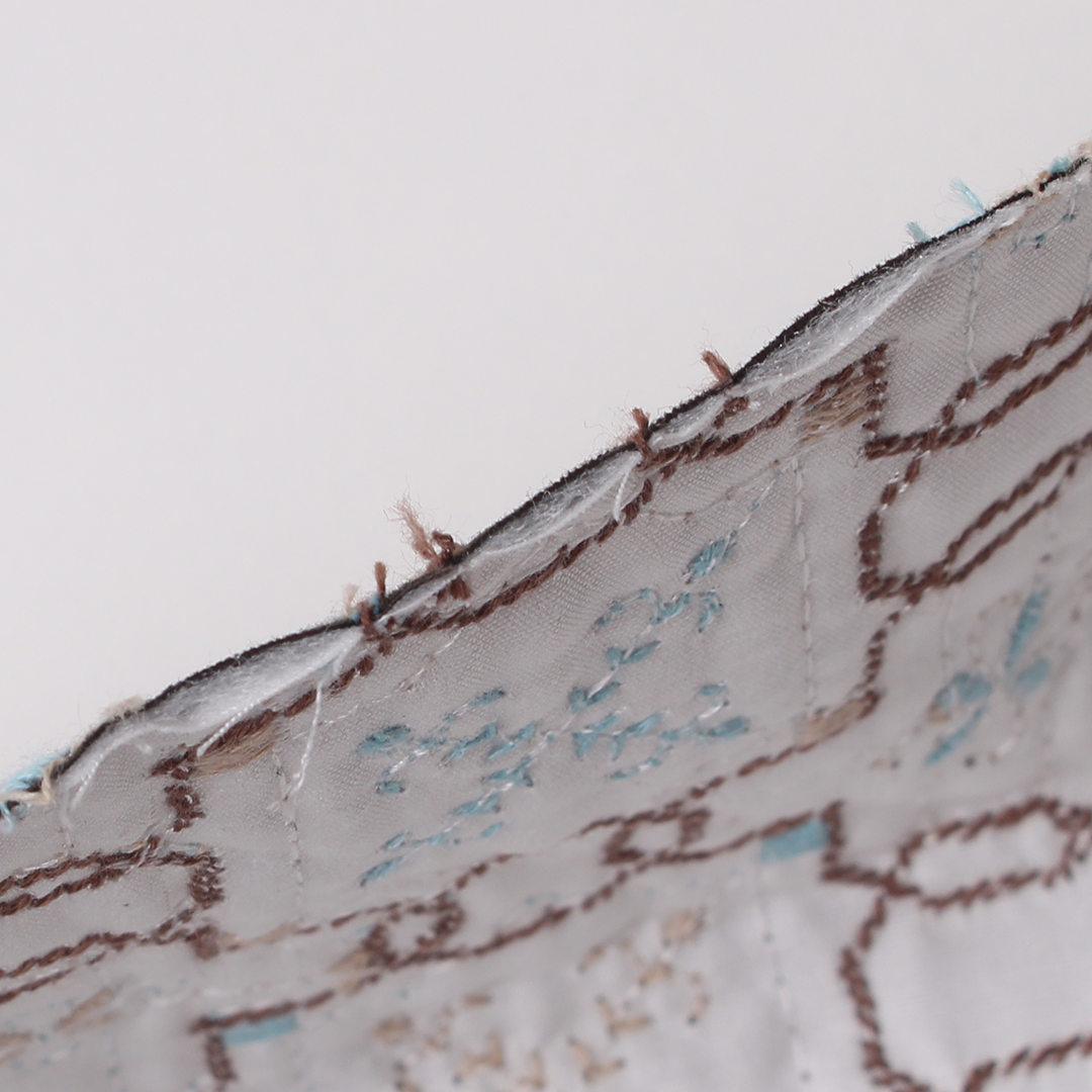 wall paper柄キルト刺繍