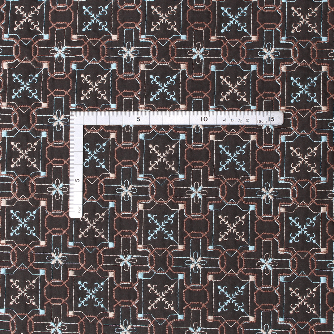 wall paper柄キルト刺繍