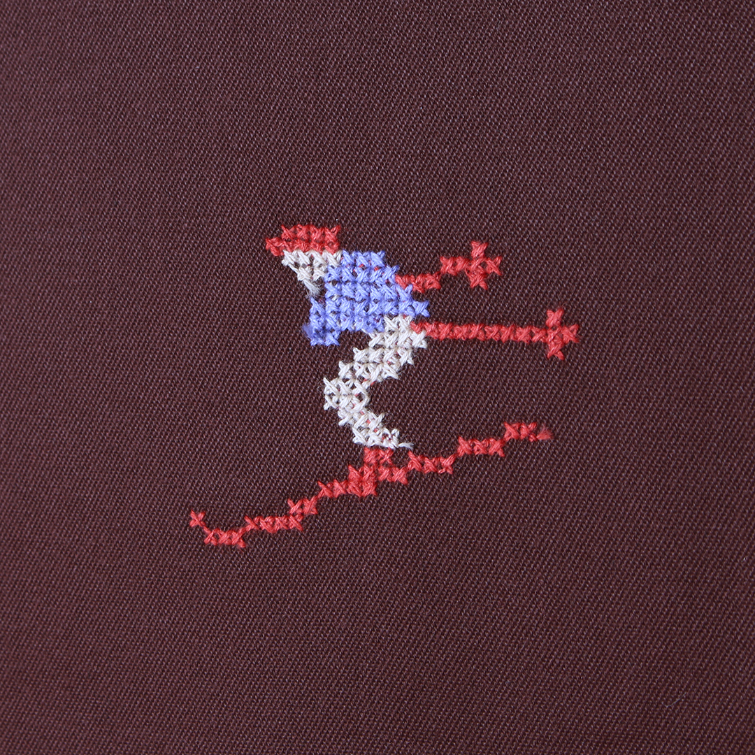 スキーヤークロスステッチ刺繍