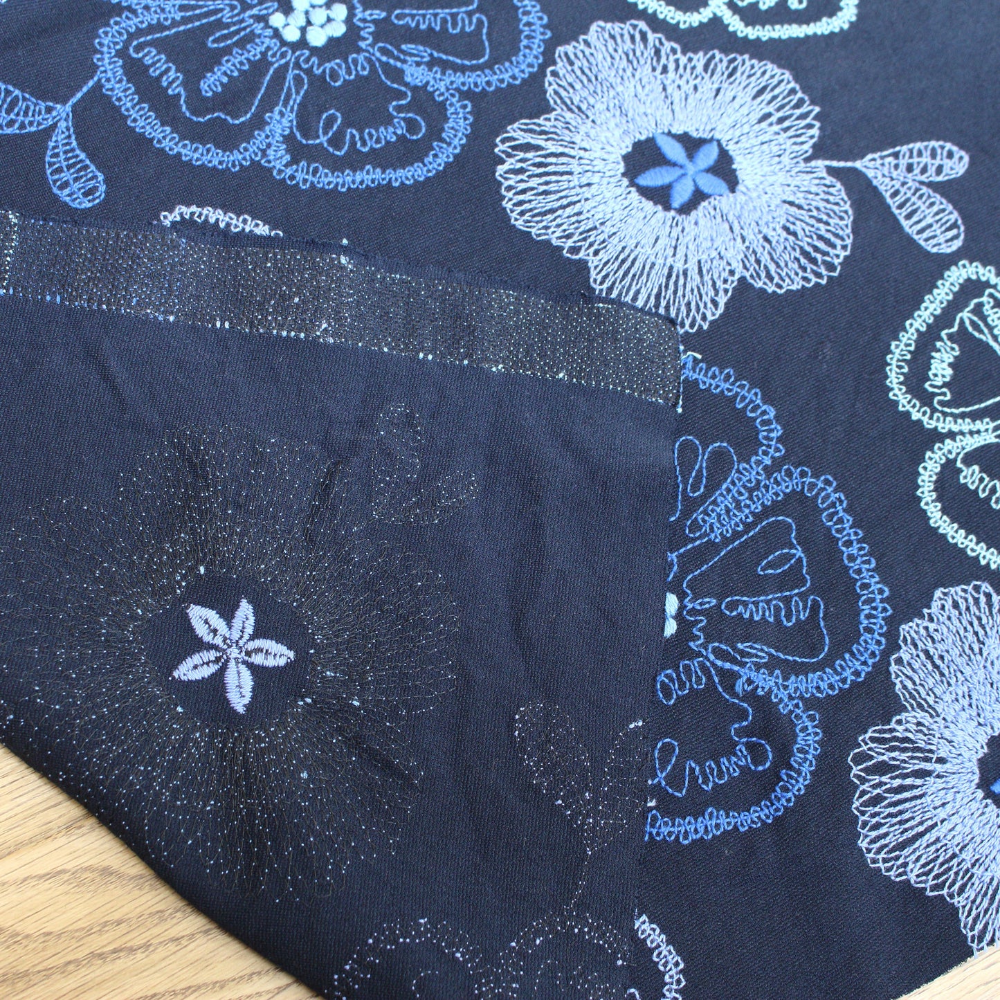 カットクロス(大花グラデーション刺繍)21 70cm