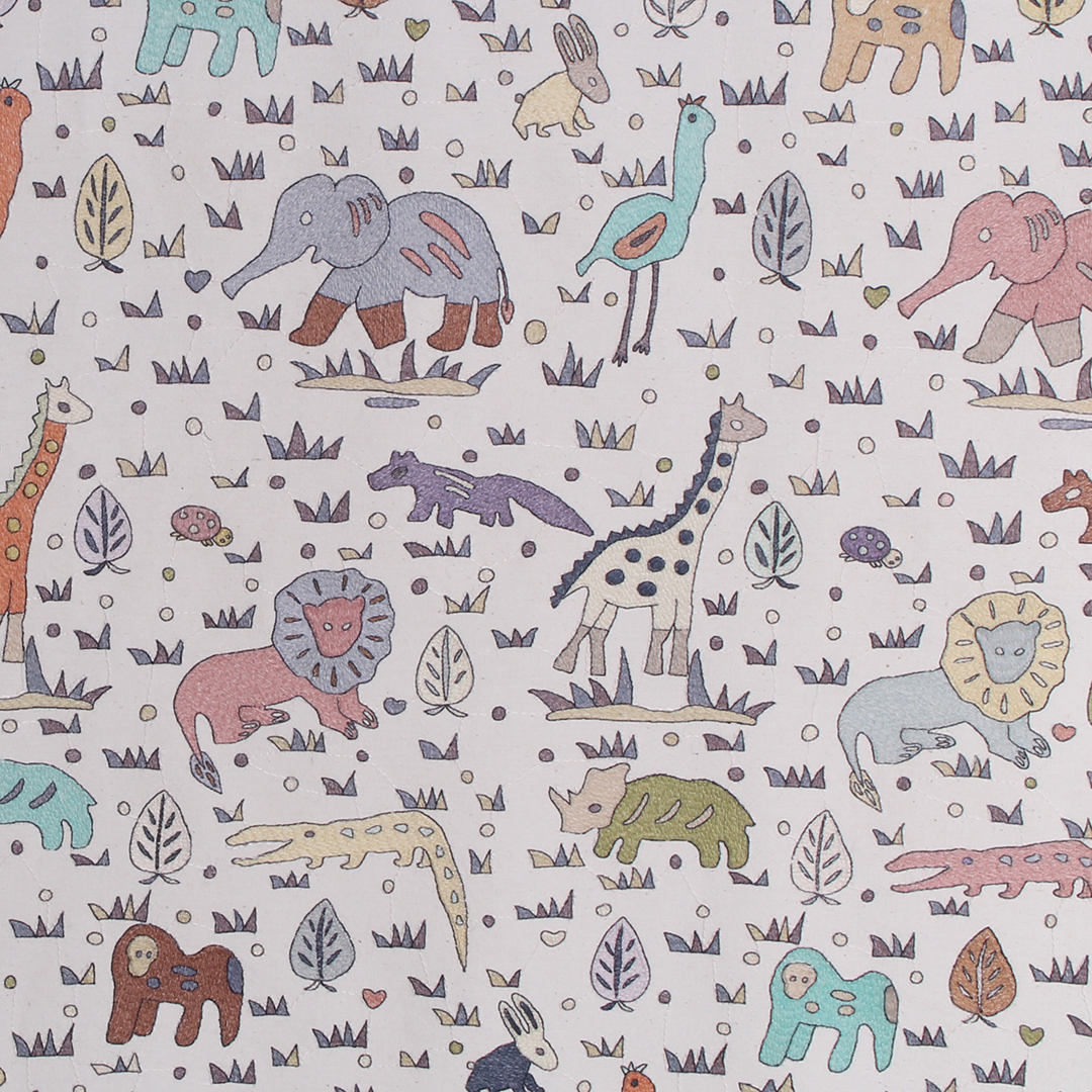 Safari embroidery print【こどものあそびぎ】