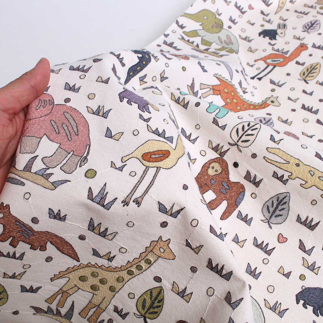 Safari embroidery print【こどものあそびぎ】