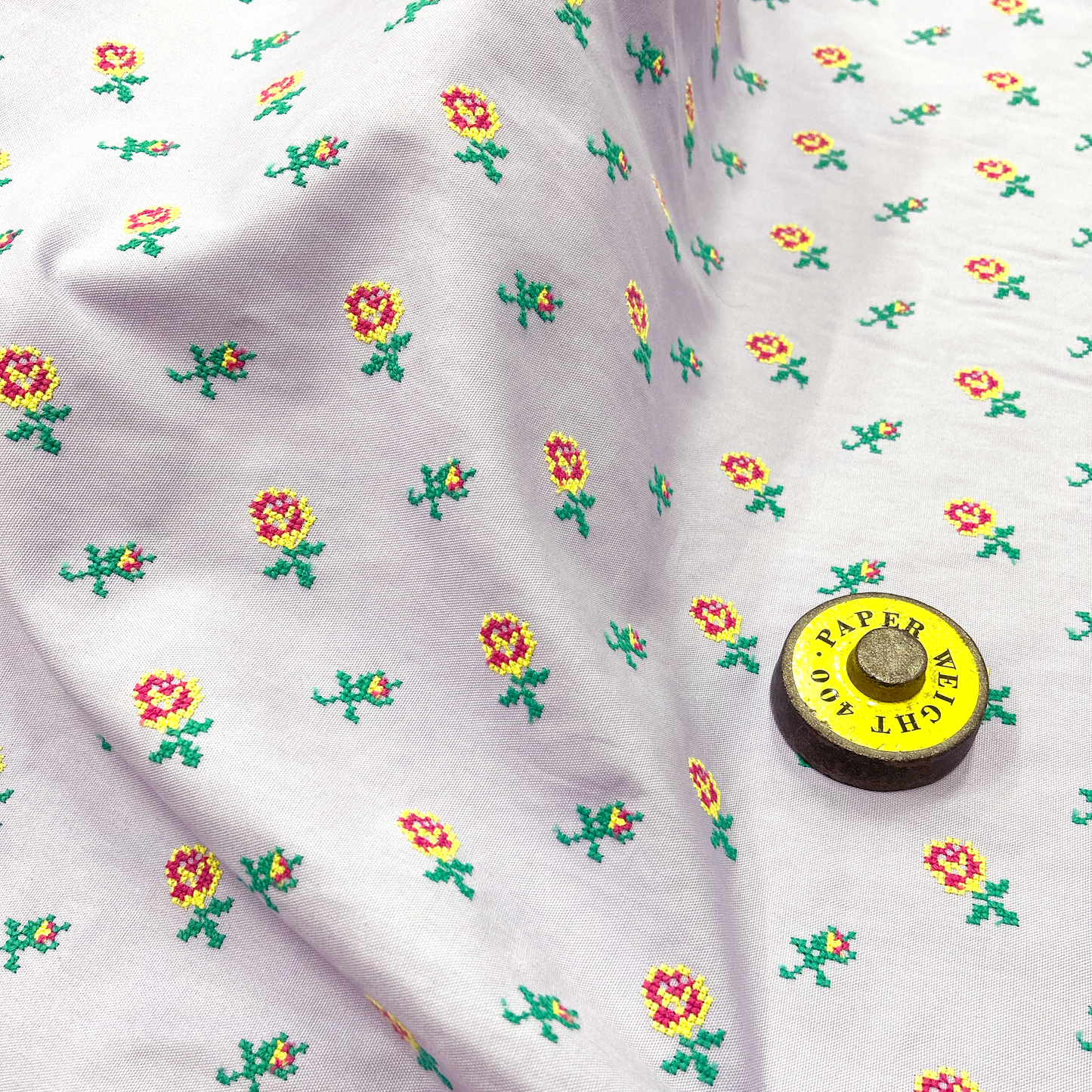 クロスステッチのお花刺繍オックス