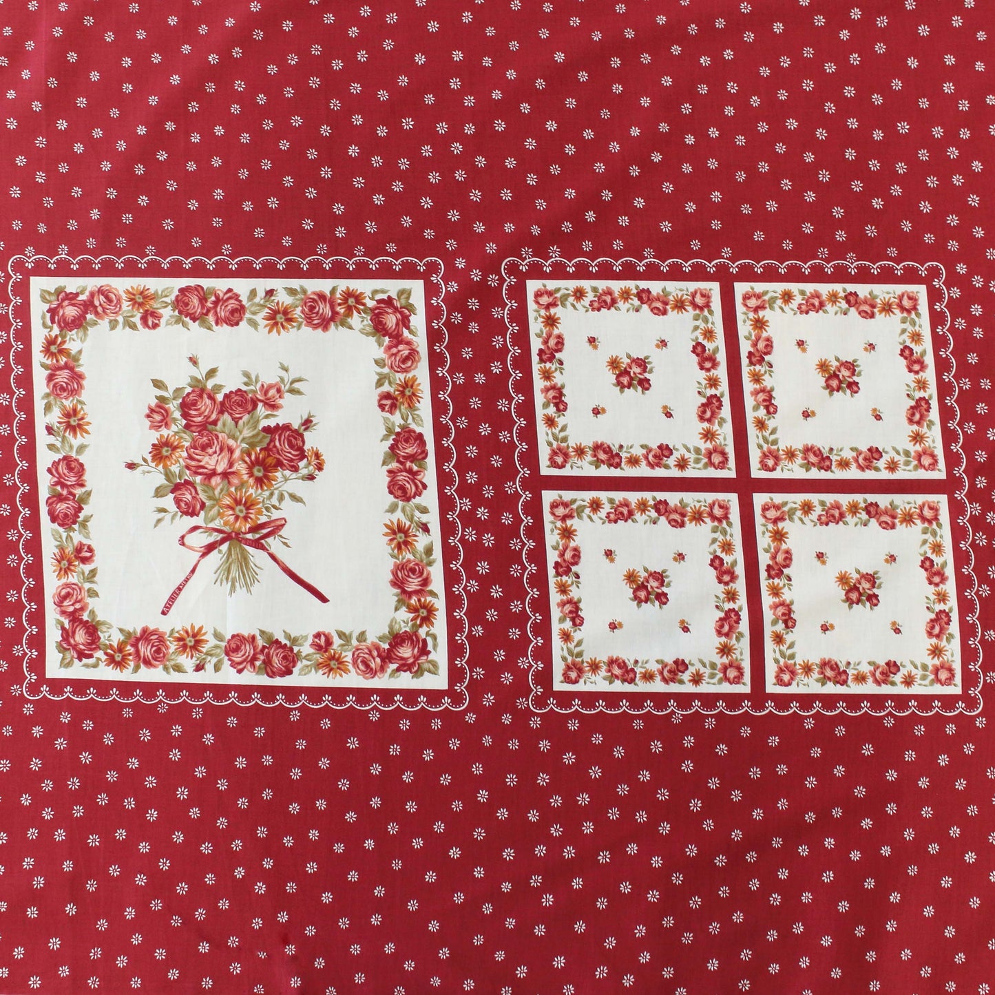 カットクロス(綿ローン小花スカーフプリント)16 112cm×43cm