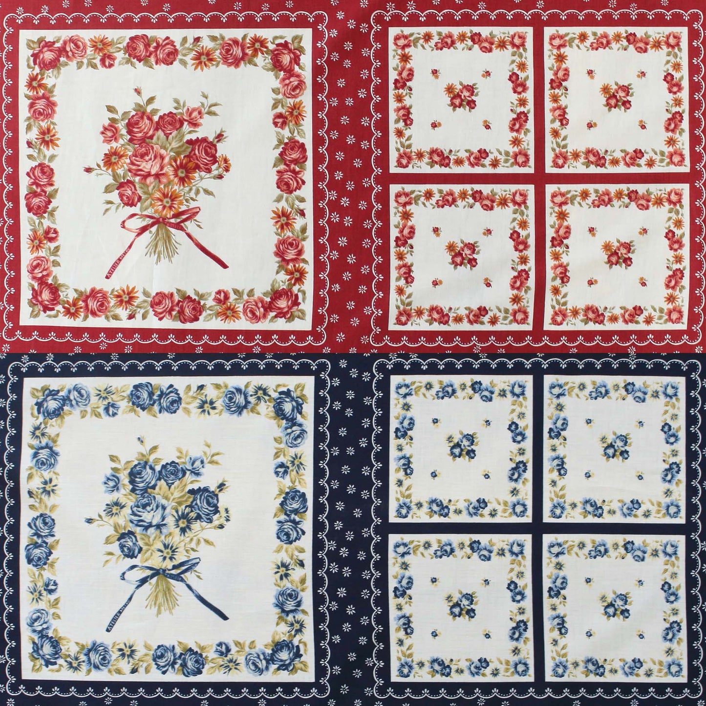 カットクロス(綿ローン小花スカーフプリント)16 112cm×43cm