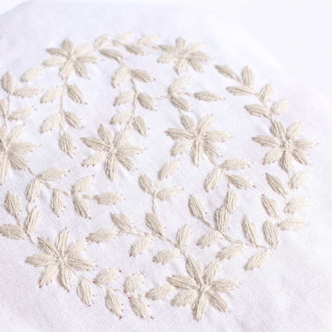 あじさい柄の刺繍
