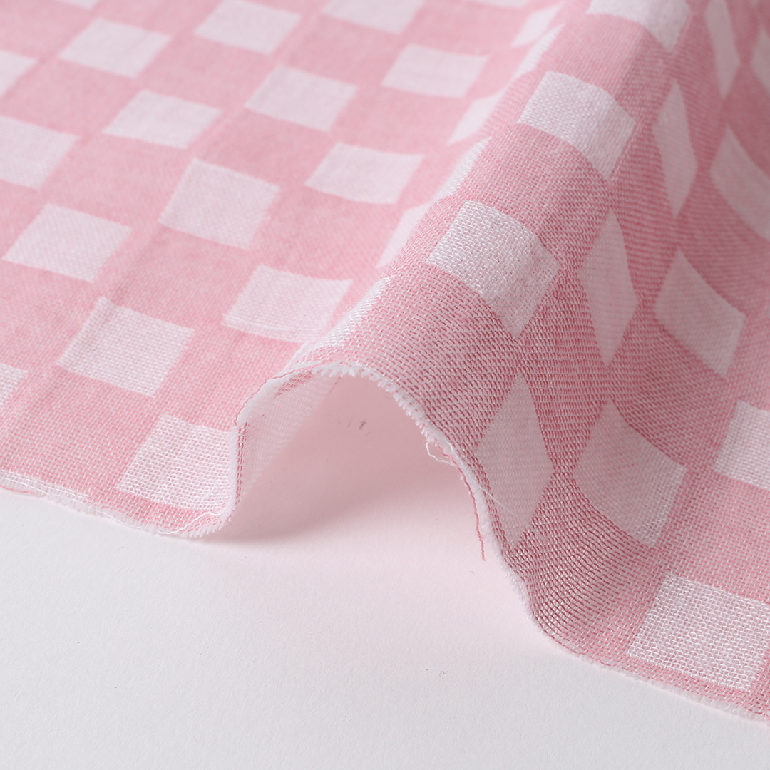 市松模様のダブルガーゼ