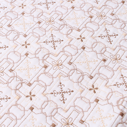 wall paper柄キルト刺繍