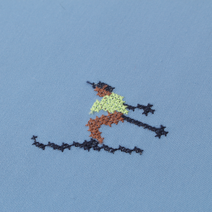スキーヤークロスステッチ刺繍