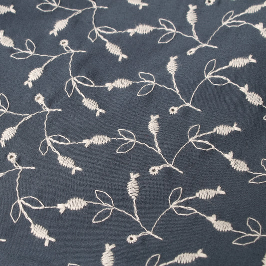 T/C花柄ボーラー刺繍