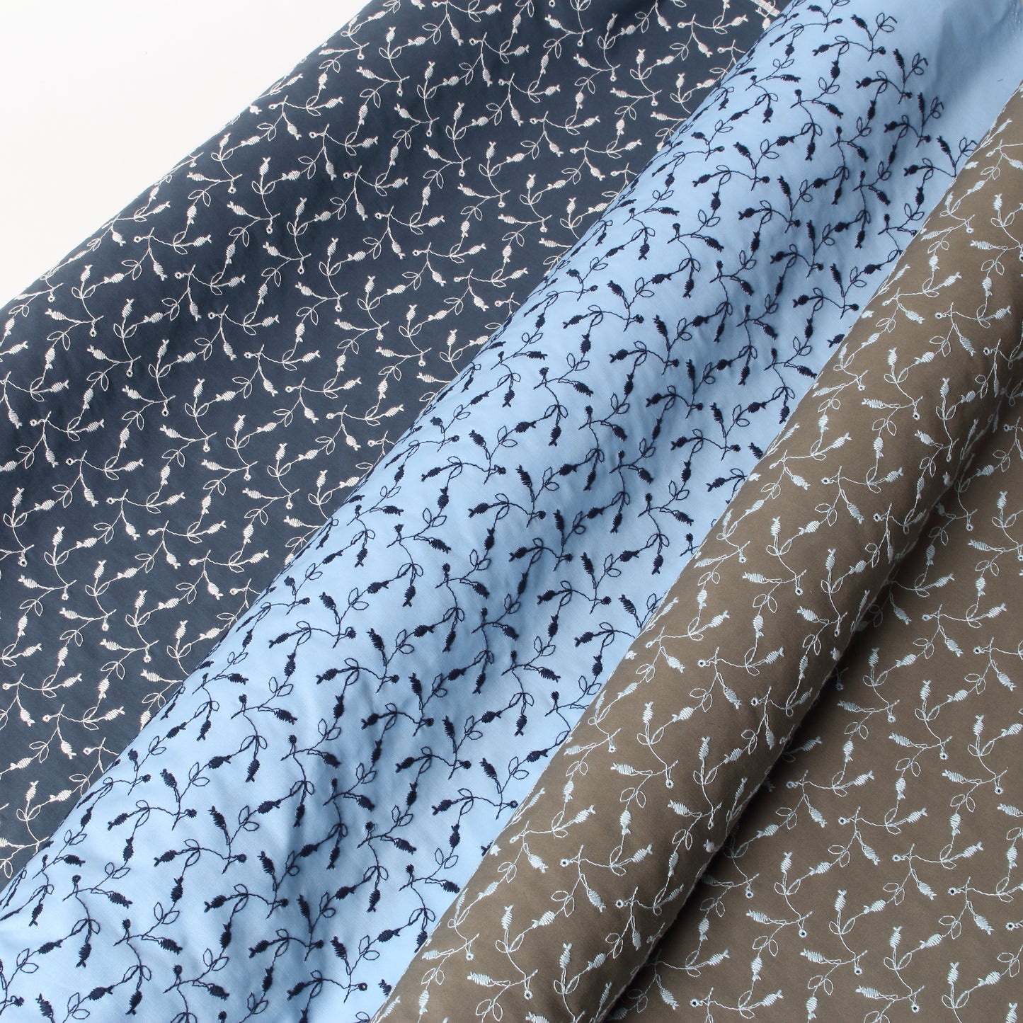 T/C花柄ボーラー刺繍