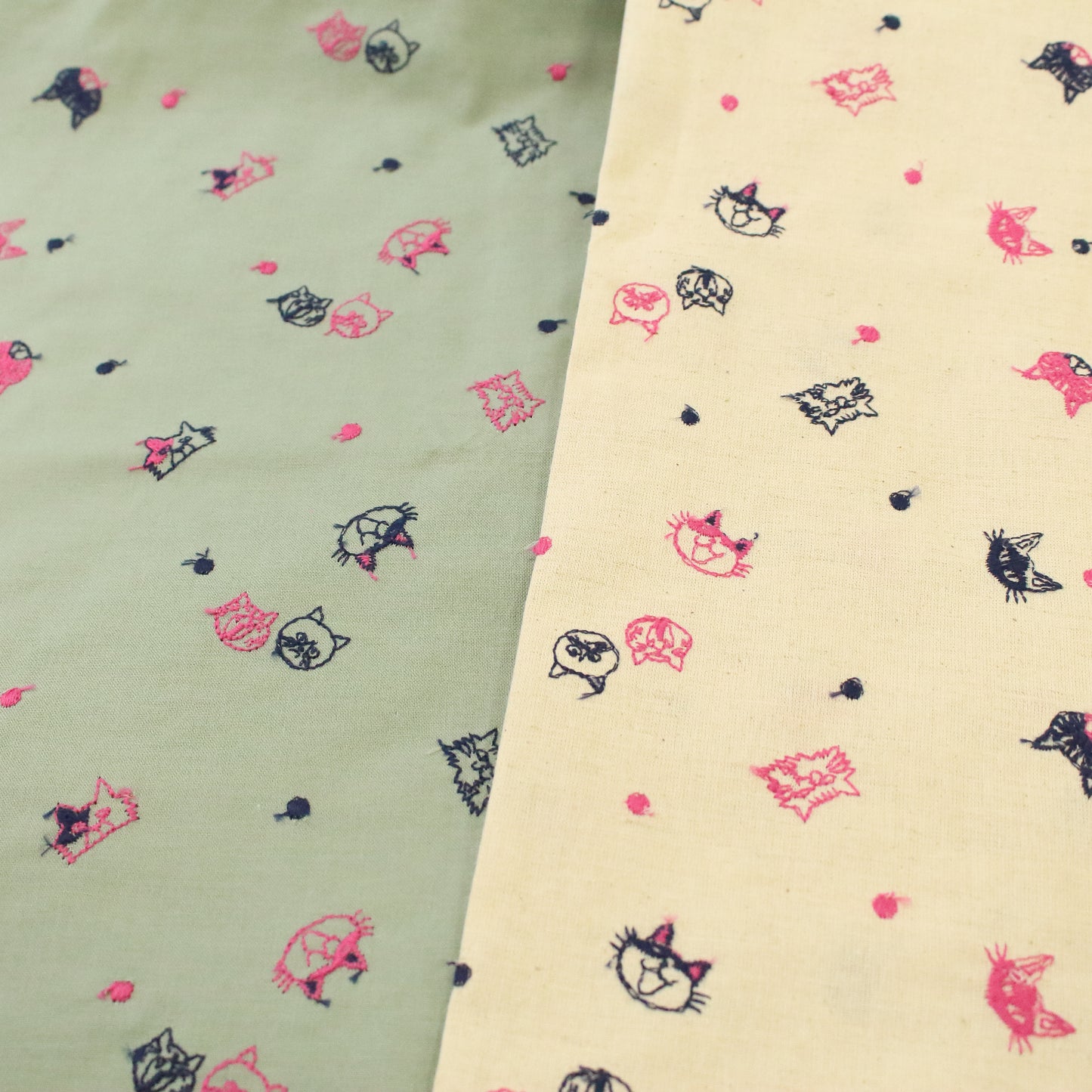 ねこ玉刺繍