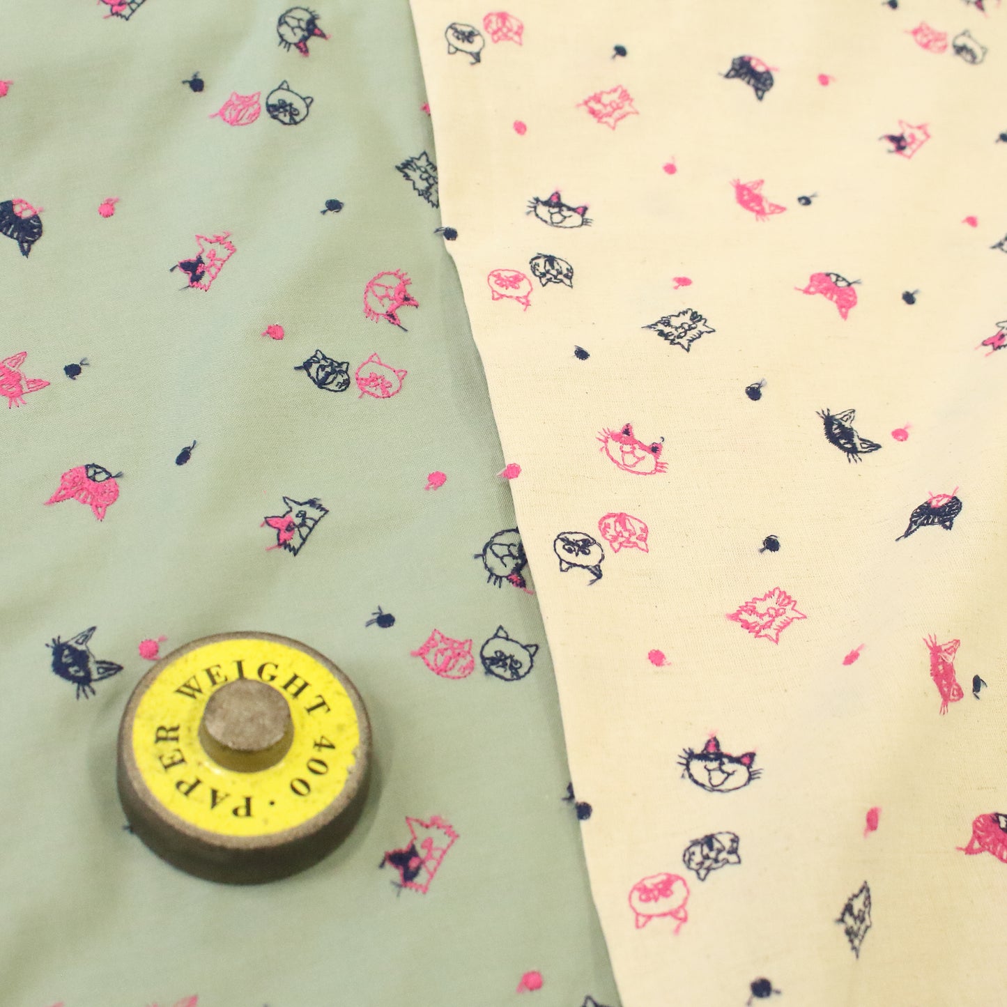 ねこ玉刺繍